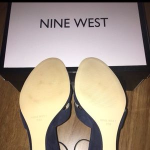 Nine West Shoes - Navy, Suede Wedge Sandals Nine West Shoes - Navy, Suede Wedge Sandals